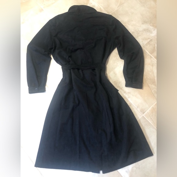 Black Ultra Suede Shirtdress (US M) - Picture 2 of 7